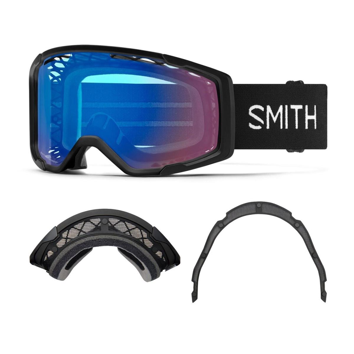 Smith Rhythm Mtb / Bike Goggles Black Contrast Rose Flash + Clear + Dirt Screen - Frame: Black