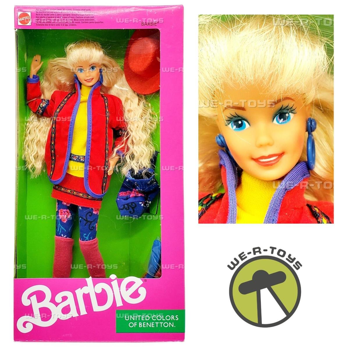 Barbie United Colors of Benetton Doll 1990 Mattel 9404