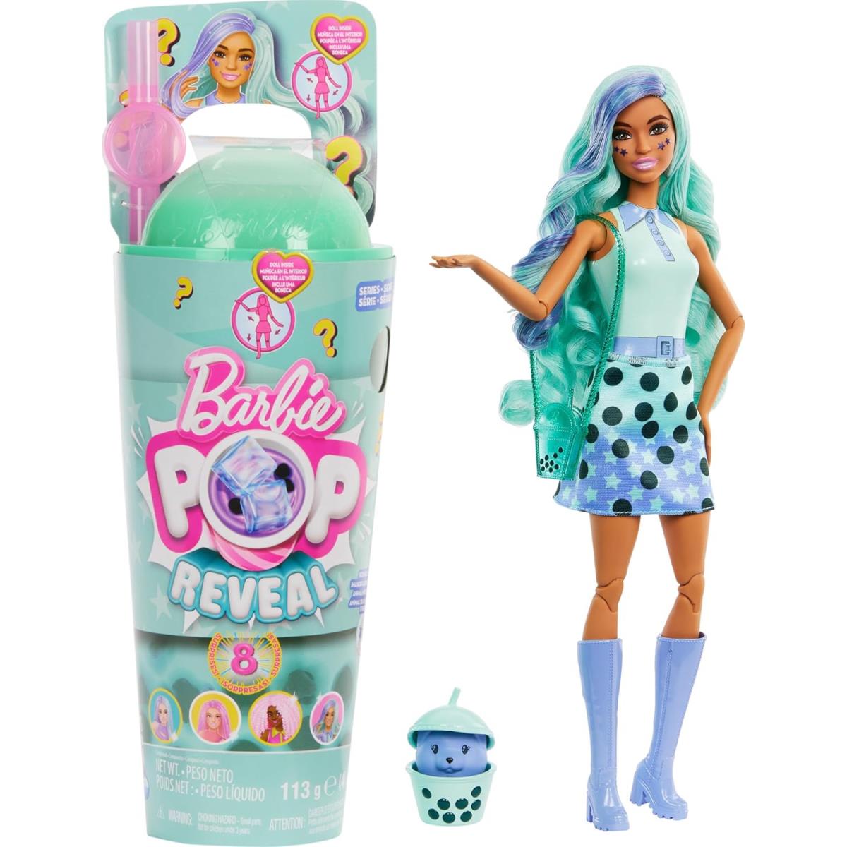 Barbie Pop Reveal Bubble Tea Series Doll Accessories Mango Mochi 8 Surprises