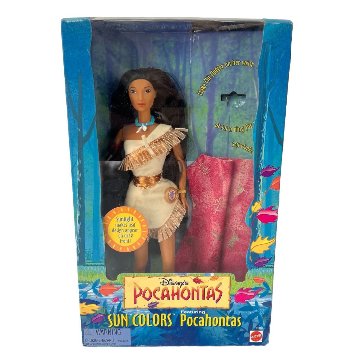 Mattel Disney 1995 Pocahontas Sun Colors Barbie Doll 13328 Nrfb Nos