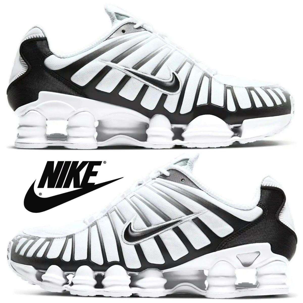 Nike Shox TL Men`s Sneakers Athletic Running Shoes Casual Sport Comfort Trainers - White, Maufacturer: White/Metallic Platinum/Black