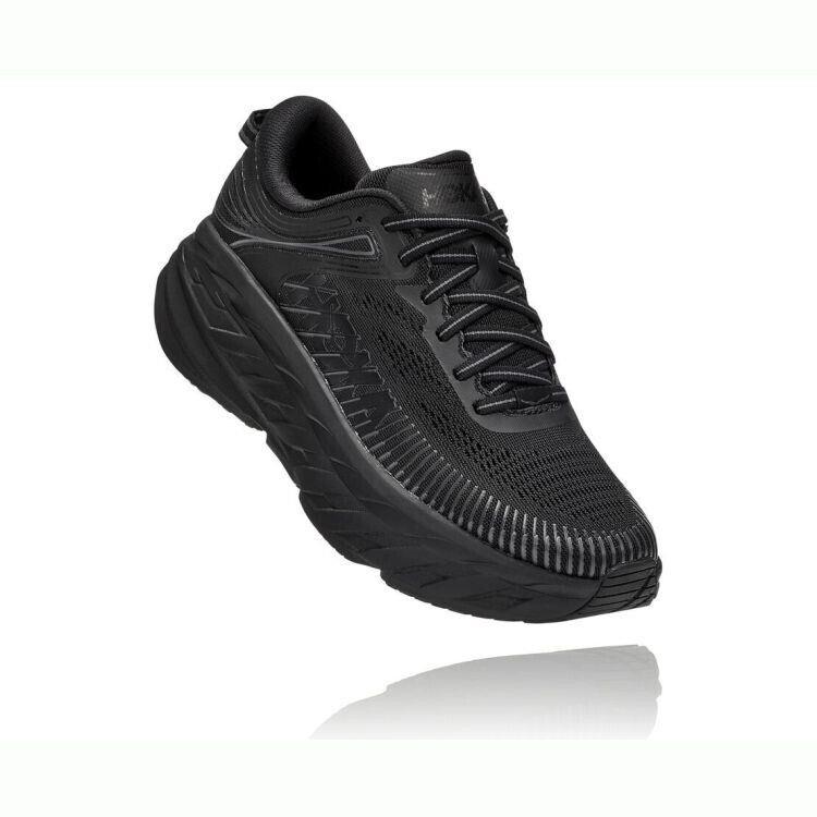 Hoka One One Bondi 7 1110519/BBLC Sneakers Women`s Black Running Shoes EFAS32 Black