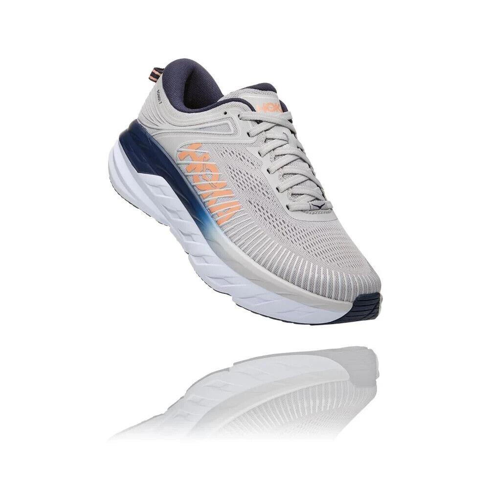 Hoka One One Bondi 7 1110531/LRBI Sneaker Women 5 Lunar Rock Running Shoes EFAS1