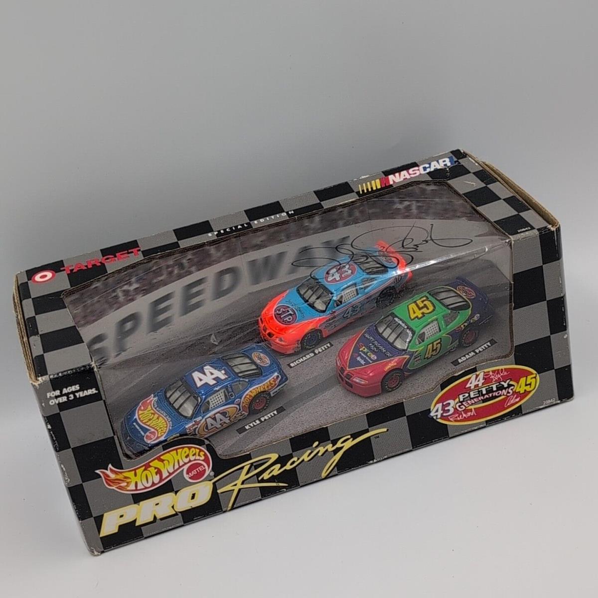 Autographed 1998 Hot Wheels Petty Generations 3 Car Set Richard Kyle Adam