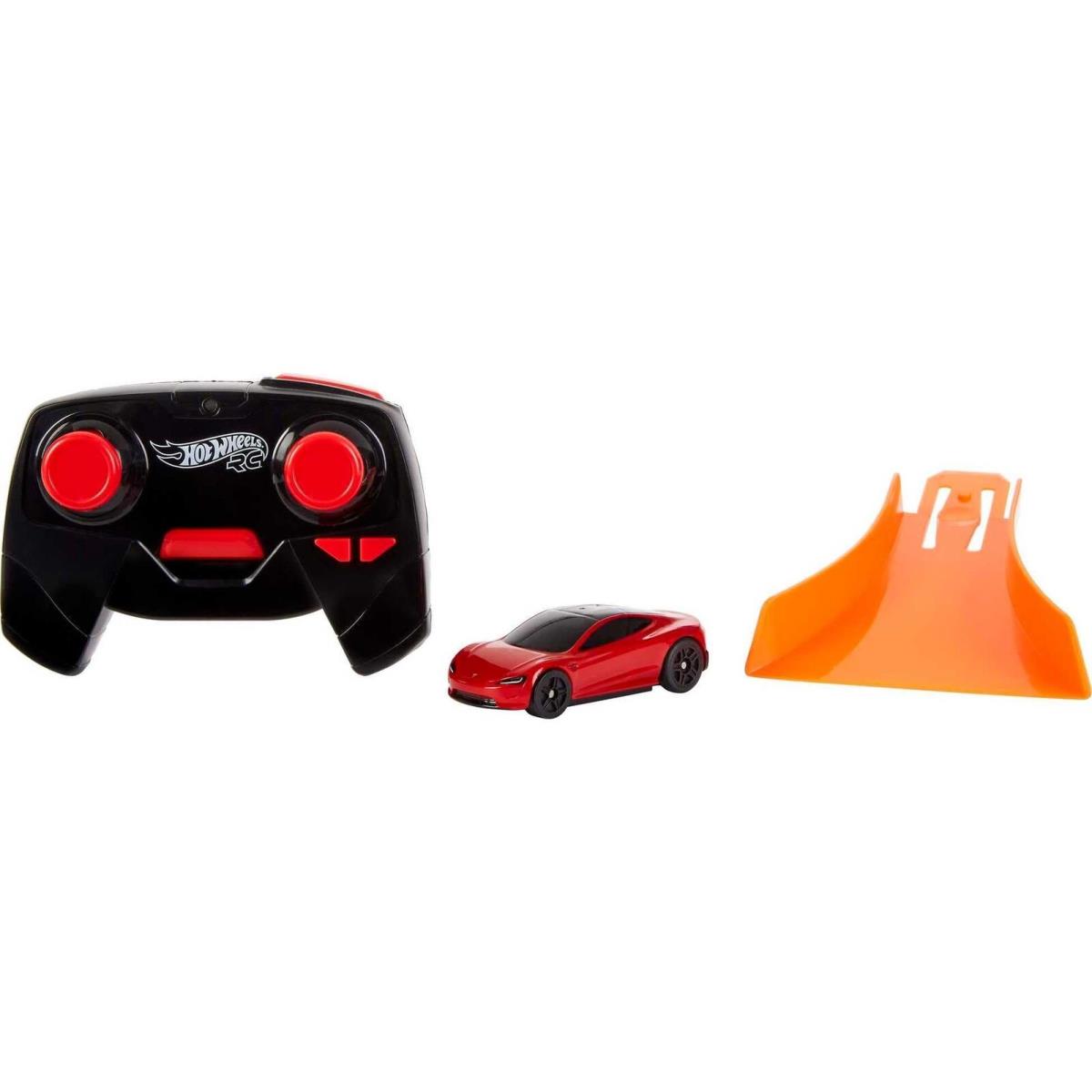 Hot Wheels Toy Car RC Tesla Roadster in 1:64 Scale Remote-control Vehicle