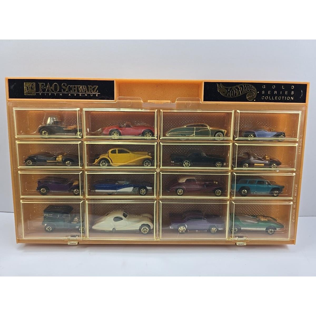 Hot Wheels Fao Schwarz Gold Series Collection 16 Car Set 1994 Series 1 Mib