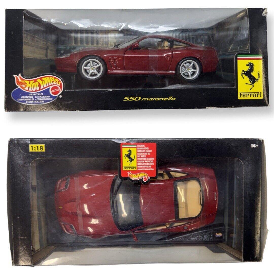 Hot Wheels 1/18 Scale Ferrari 550 Maranello Maroon
