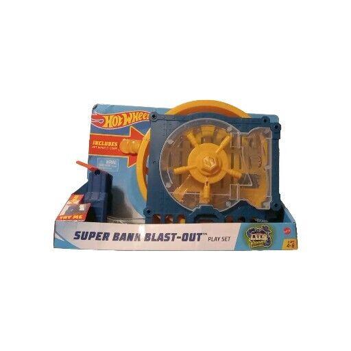Hot Wheels City Super Bank Blast Out Rare Toy Car Play Set - GBF96