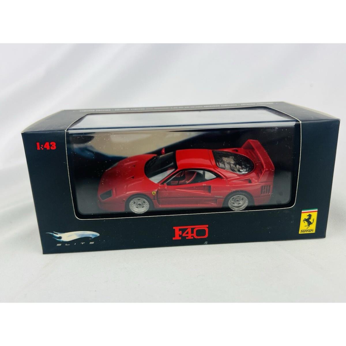 Hot Wheels Elite Limited Ferrari F40 Red Minicar 1/43