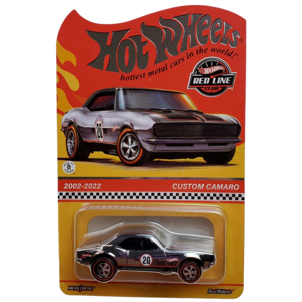 Mattel Hot Wheels Realriders Red Line Club Custom Camaro Diecast 1:64