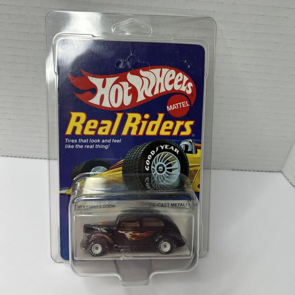 Hot Wheels 40 Ford 2-Door Real Riders - White Hubs - Rare Car