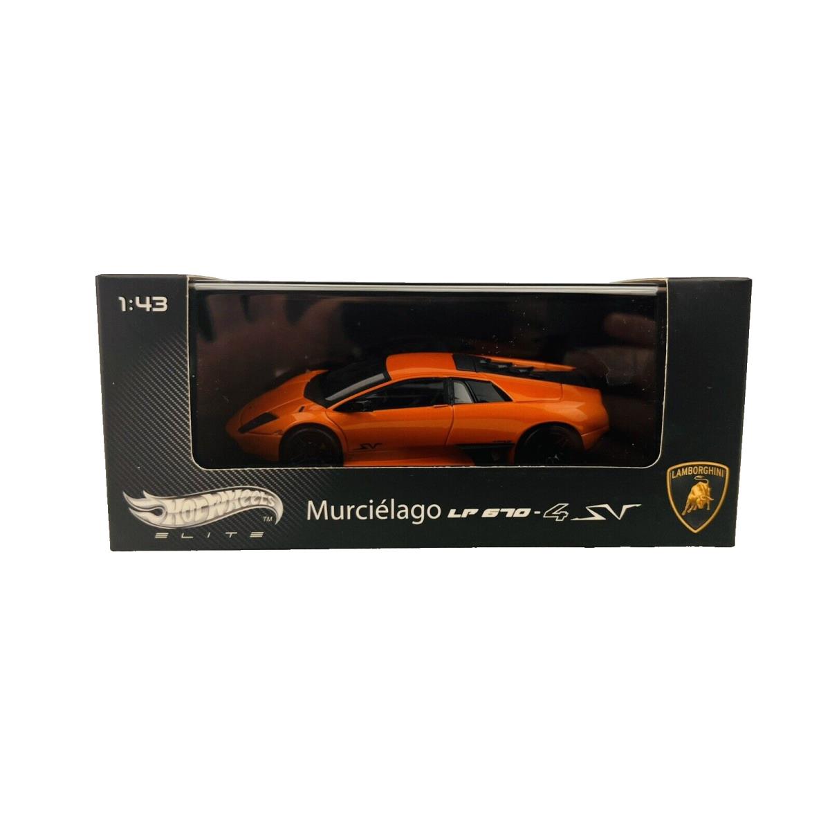 Hot Wheels 1/43 Lamborghini Murcielago LP670-4 SV Orange Elite T6935