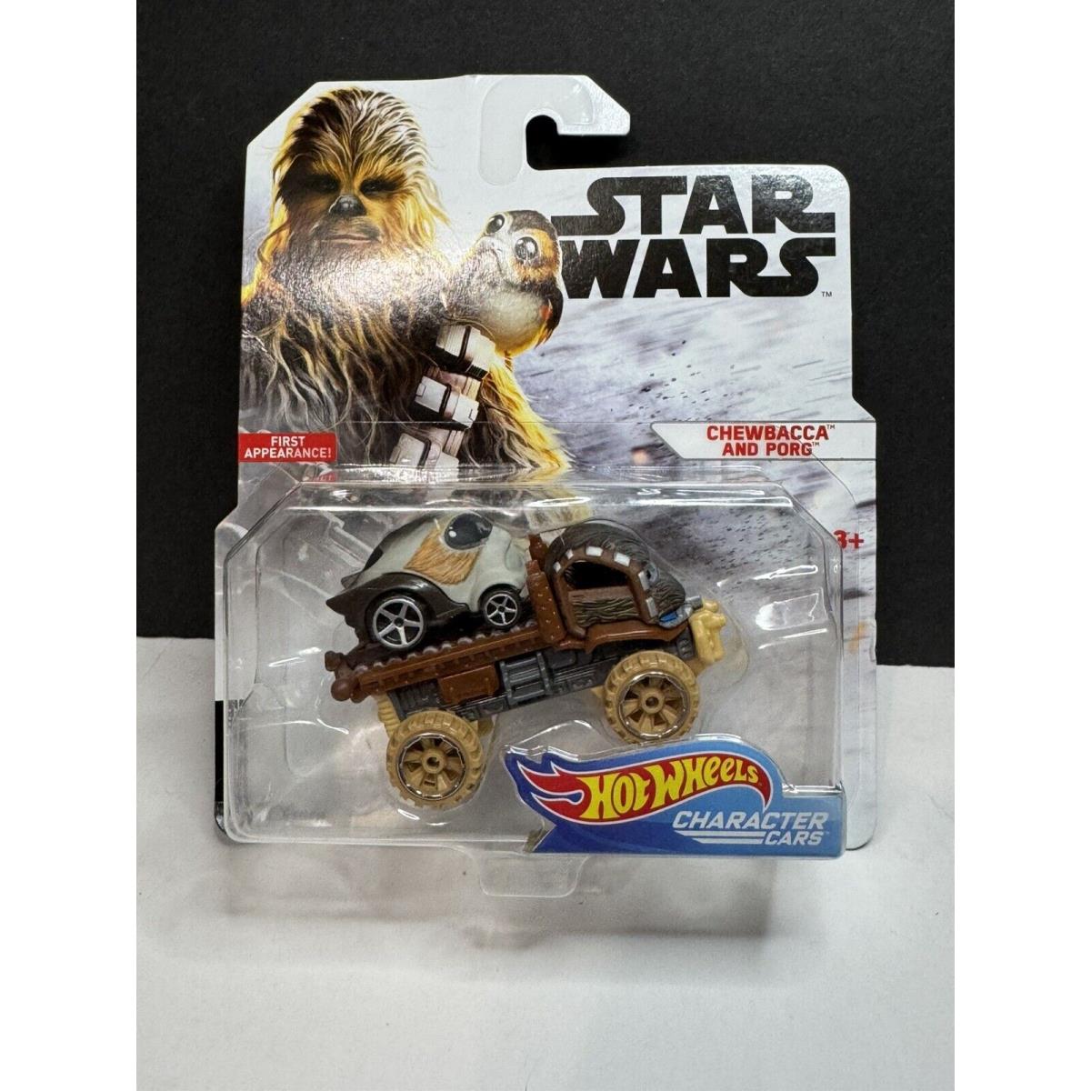 2017 Hot Wheels Star Wars Chewbacca Porg First Appearance Character Cars Nip
