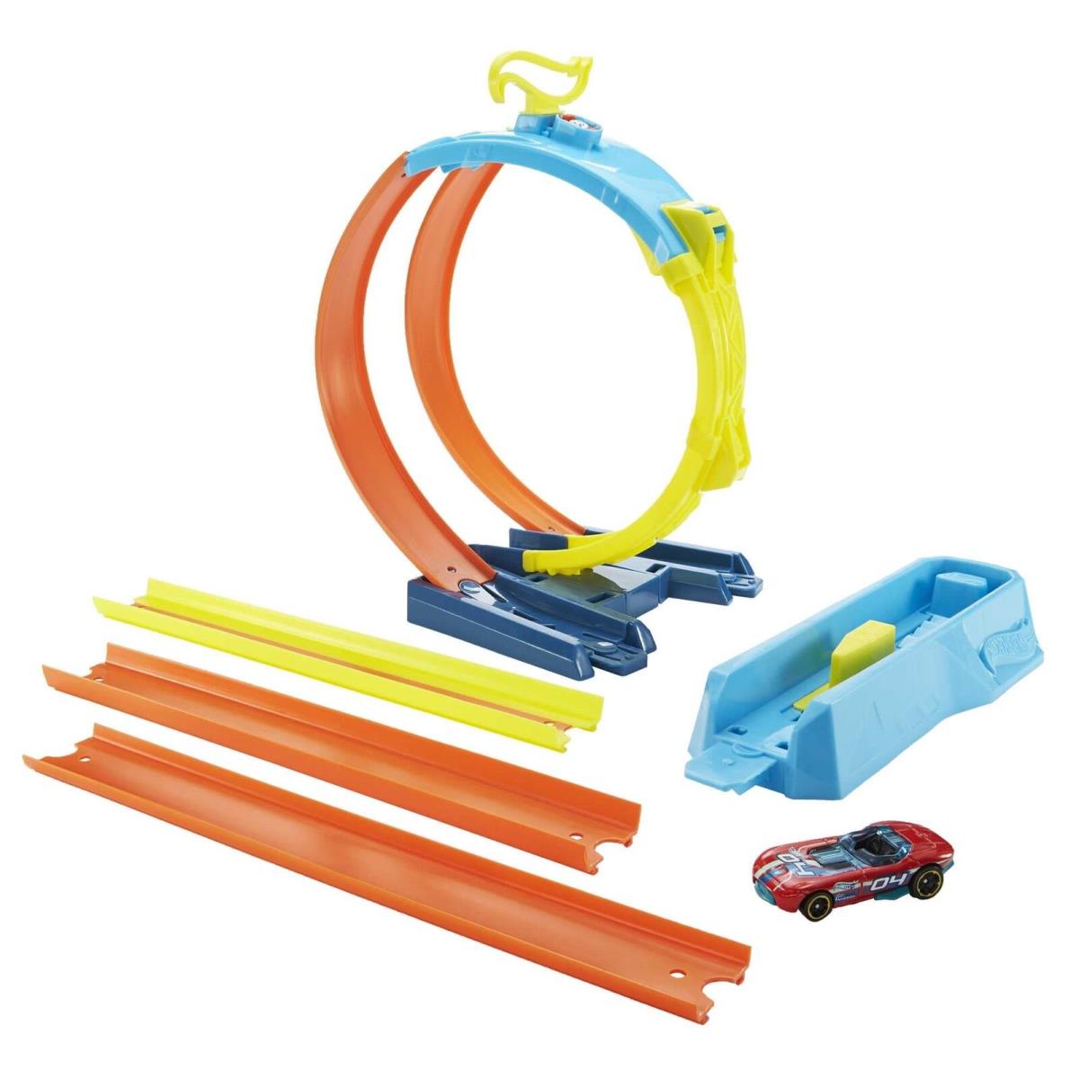Toy Car Track Set Track Builder Playset Split Loop Pack 1:64 Scale