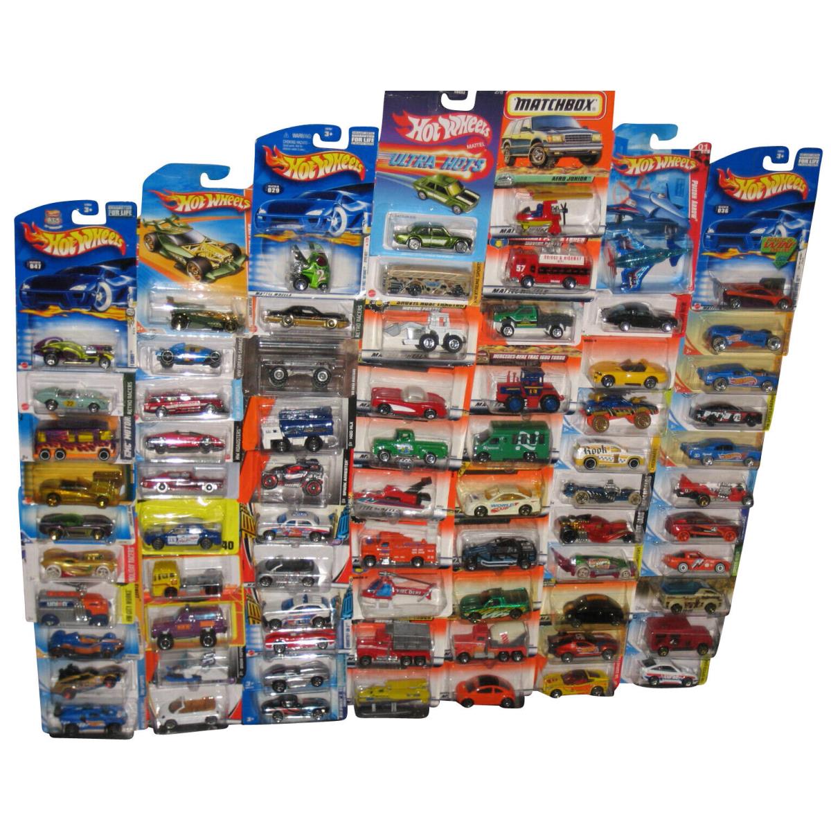 Hot Wheels Matchbox Mattel Mixed Die Cast Collection Toys -- Lot of 73 Cars