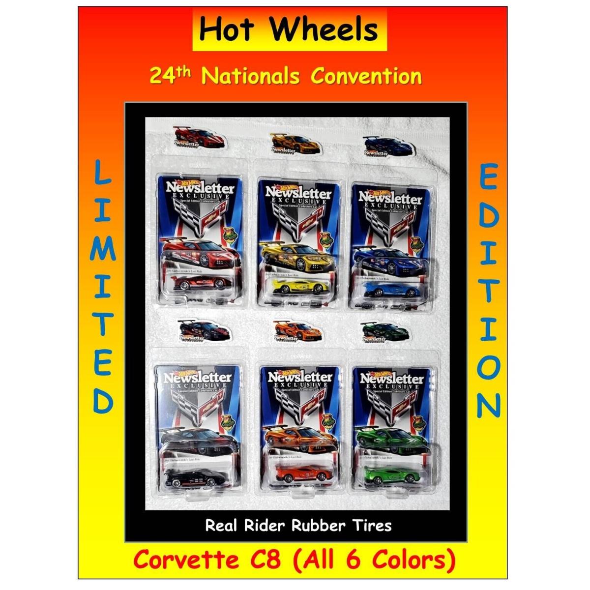 Hot Wheels Newsletter 24th National Corvette C8-R Rare Matching Numbers Set of 6