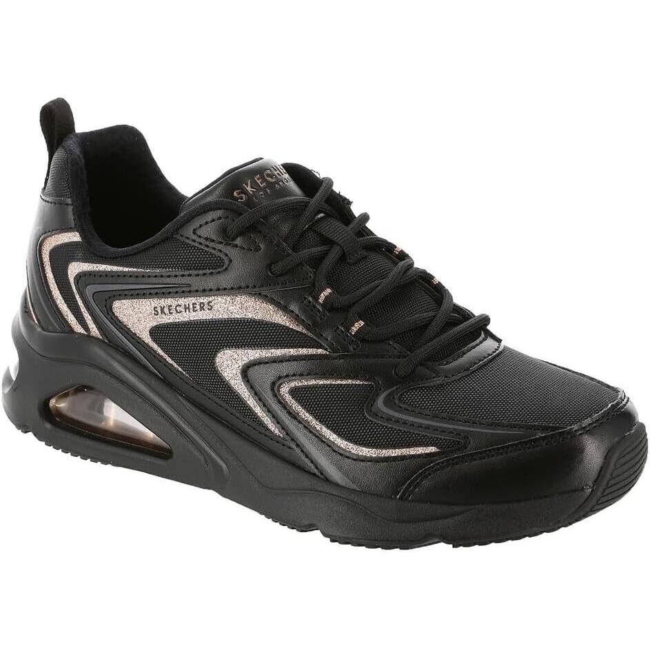 Womens Tres Air Uno Shim Airy Athletic Shoes Casual Sneakers Blk/gold M by Skechers