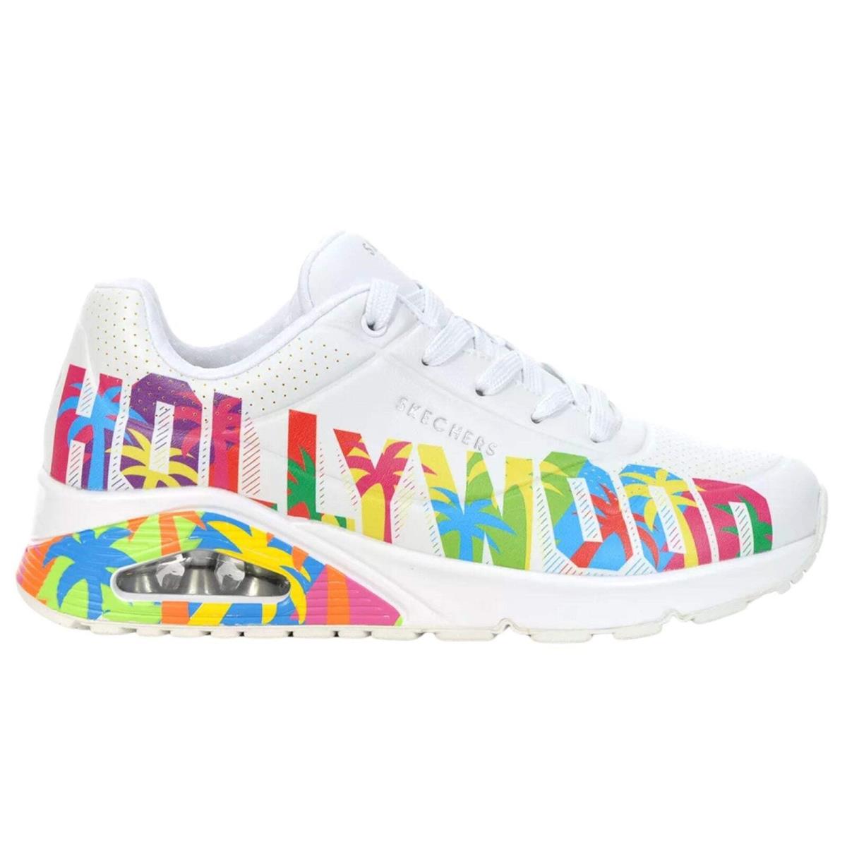 Skechers Uno-one For Stars! Women`s 177995 Uno-one For Stars White Multi Casual Shoes - White / Multicolor