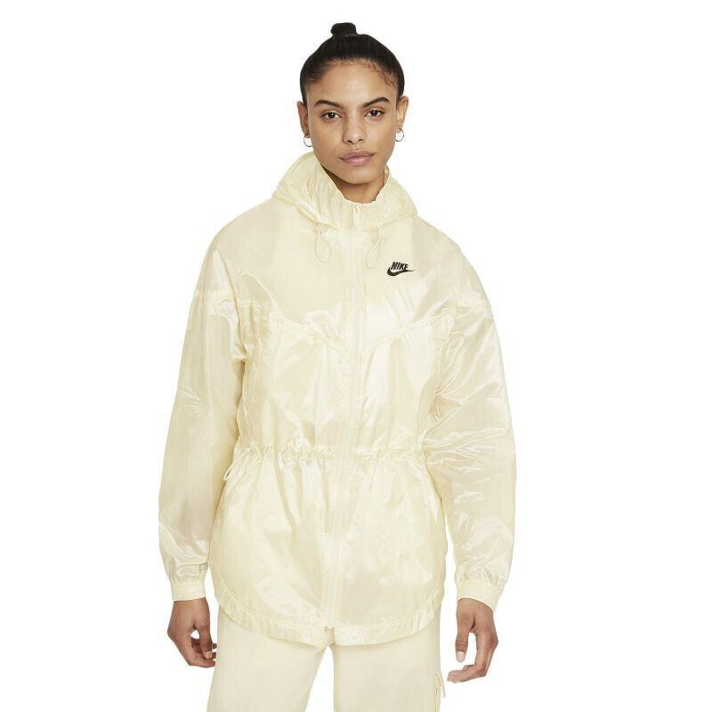Nike Dri-fit Sportswear Windrunner Jacket Coconut Milk Ivory White Sz S CZ9739