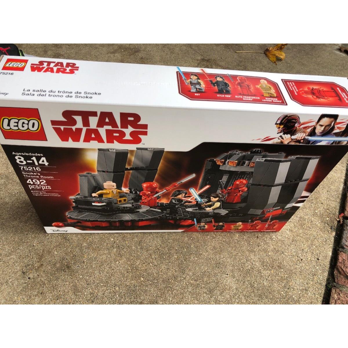 Lego Star Wars Snoke`s Throne Room Play Set 75216 Wear Box