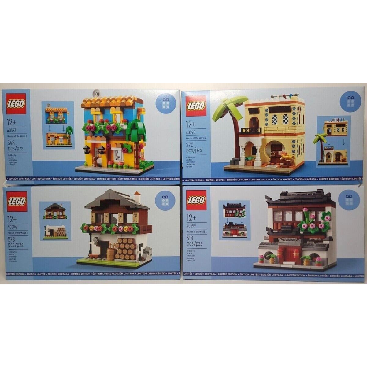 Lego Houses of The World 40583 40590 40594 40599 Limited Gwp Complete Set