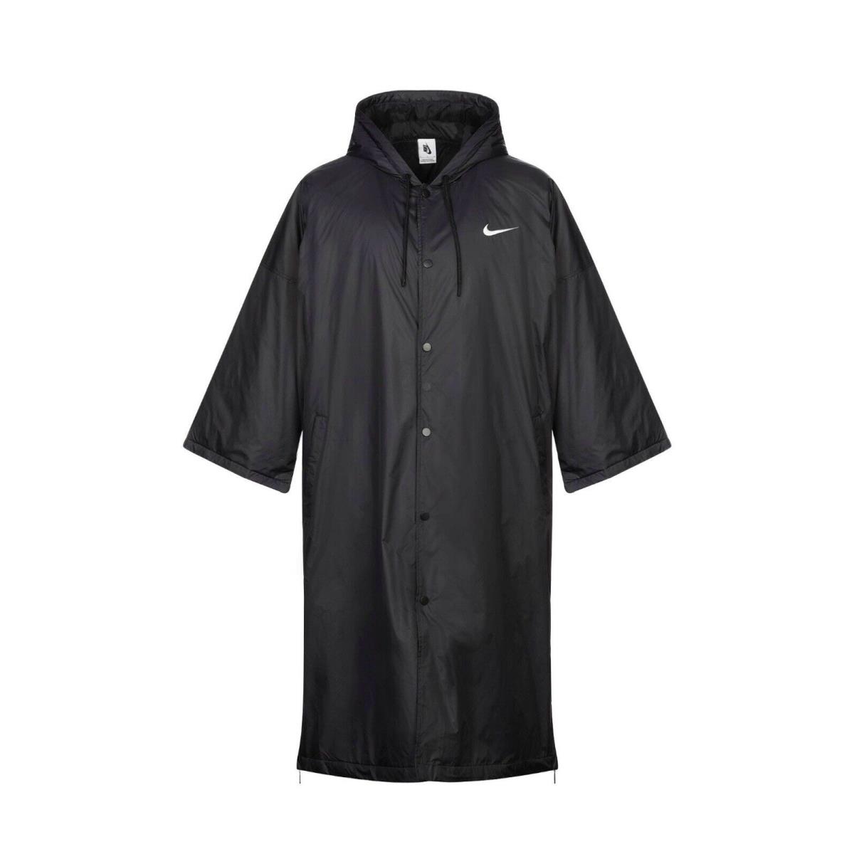 Nike x Fear of God Oversized Hooded Parka Jacket Black BV4403-010 Size Large