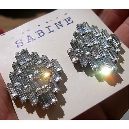 Show-stopping Sabine Baguette Crystal Cluster Stud Earrings Kate Spade Hearts