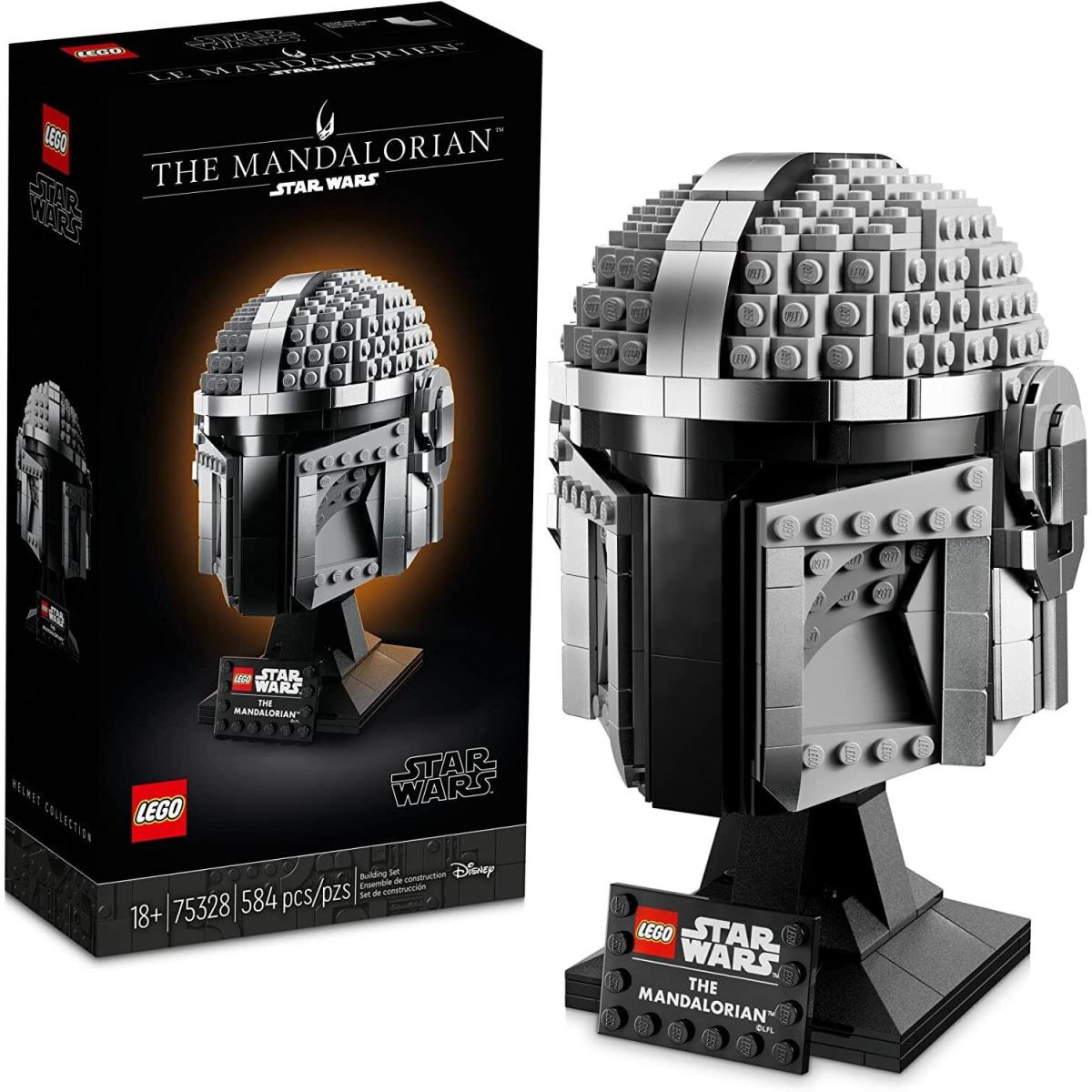 Lego Star Wars The Mandalorian Helmet 75328 Building Set For Adults 584 Pieces