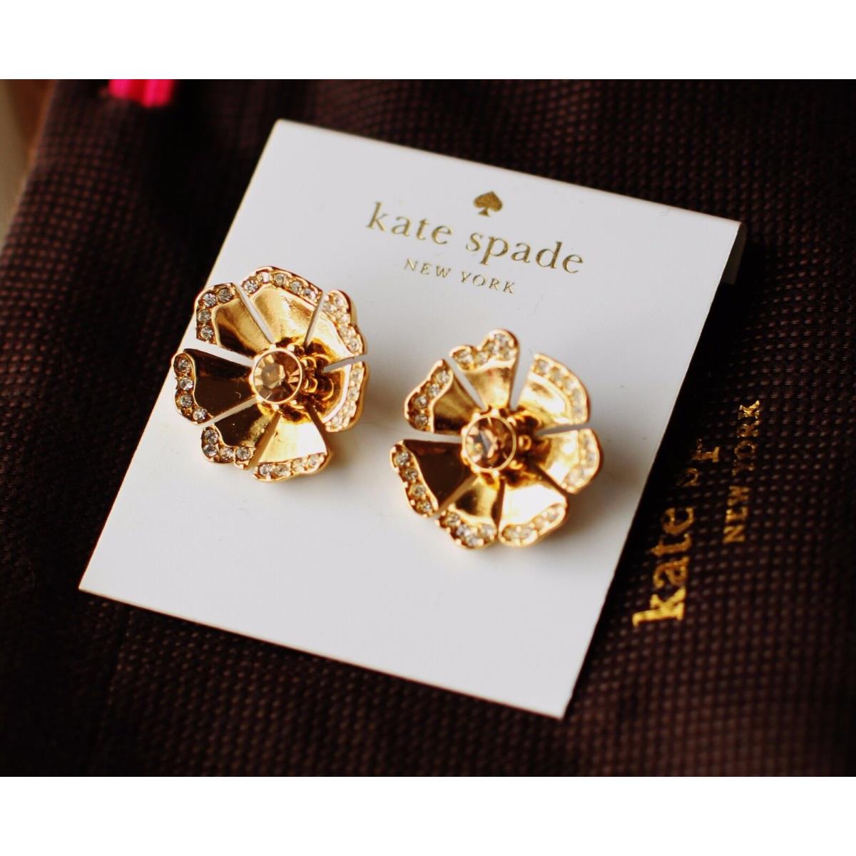 Kate Spade Hawaiian Garden Grove Large Stud Earrings Pave Hibiscus Bloom  Flower - Kate Spade jewelry - 098686441071 | Fash Brands