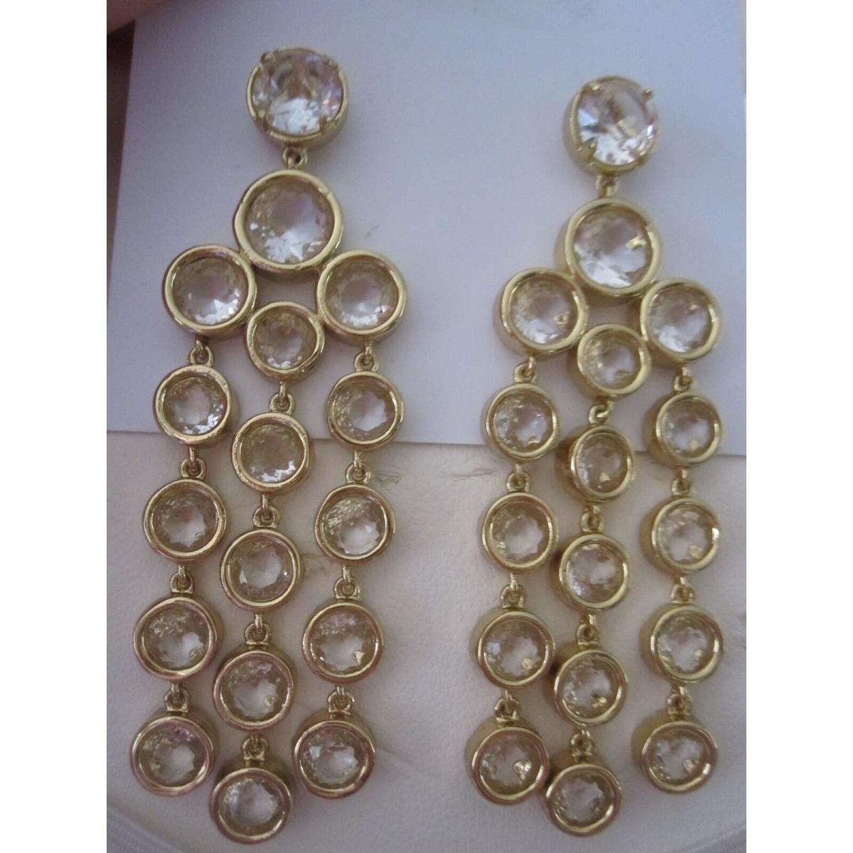 Kate Spade Subtle Sparkle Chandelier Earrings- Gold Tone/clear Stones