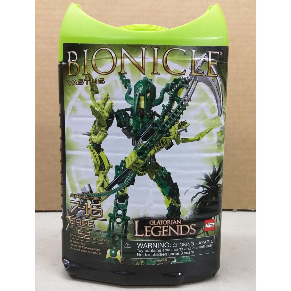 Lego Bionicle 8986 Vastus Green Glatorian Snake Thornax Launcher