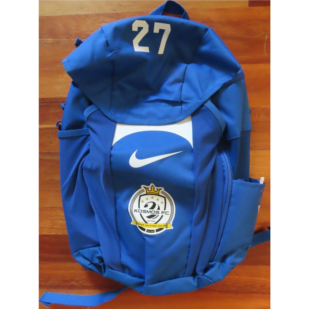 Kosmos FC York 27 Nike Academy Club Team Backpack Royal Blue Futbol