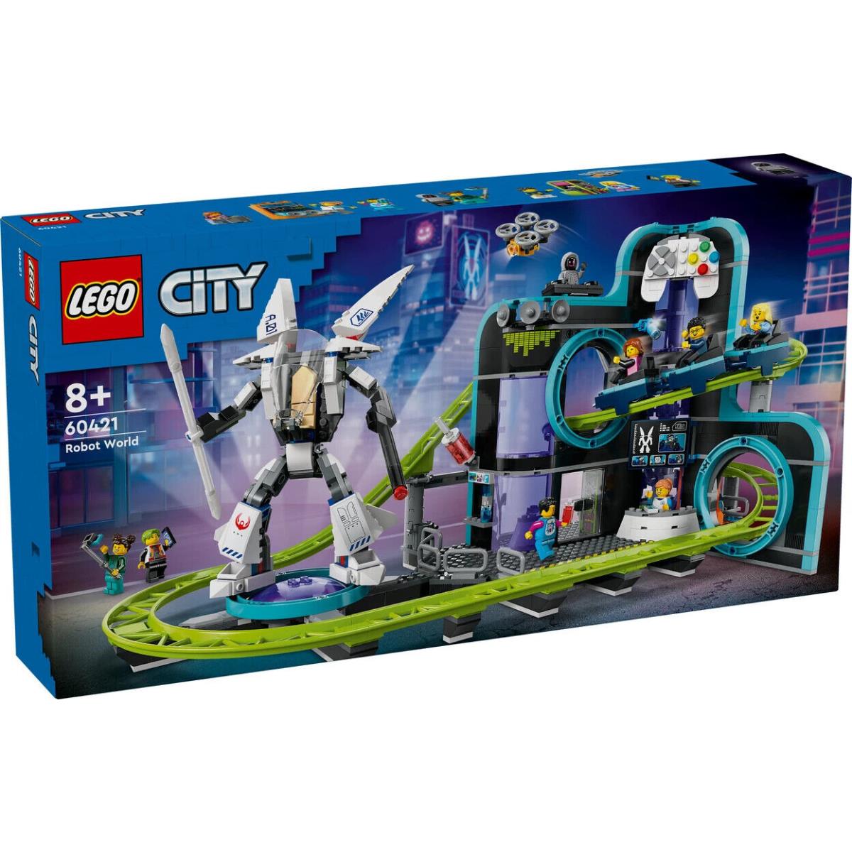 Lego City Robot World Roller-coaster Park 60421 Building Toy Set Gift