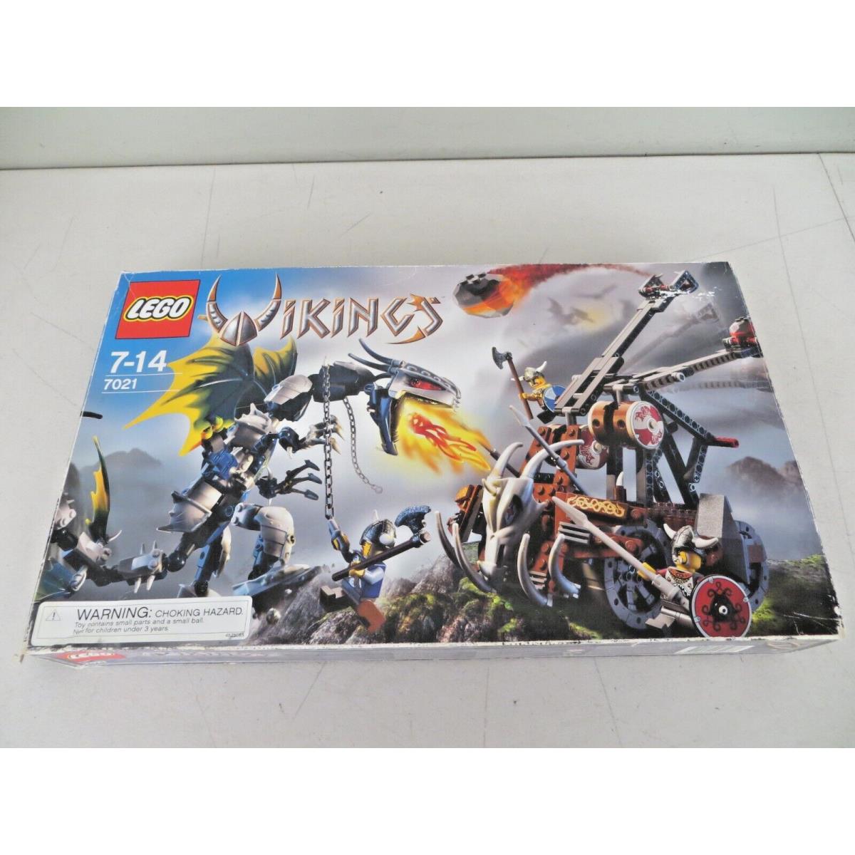 Lego Vikings: Viking Double Catapault Versus The Armoured Ofnir Dragon 7021