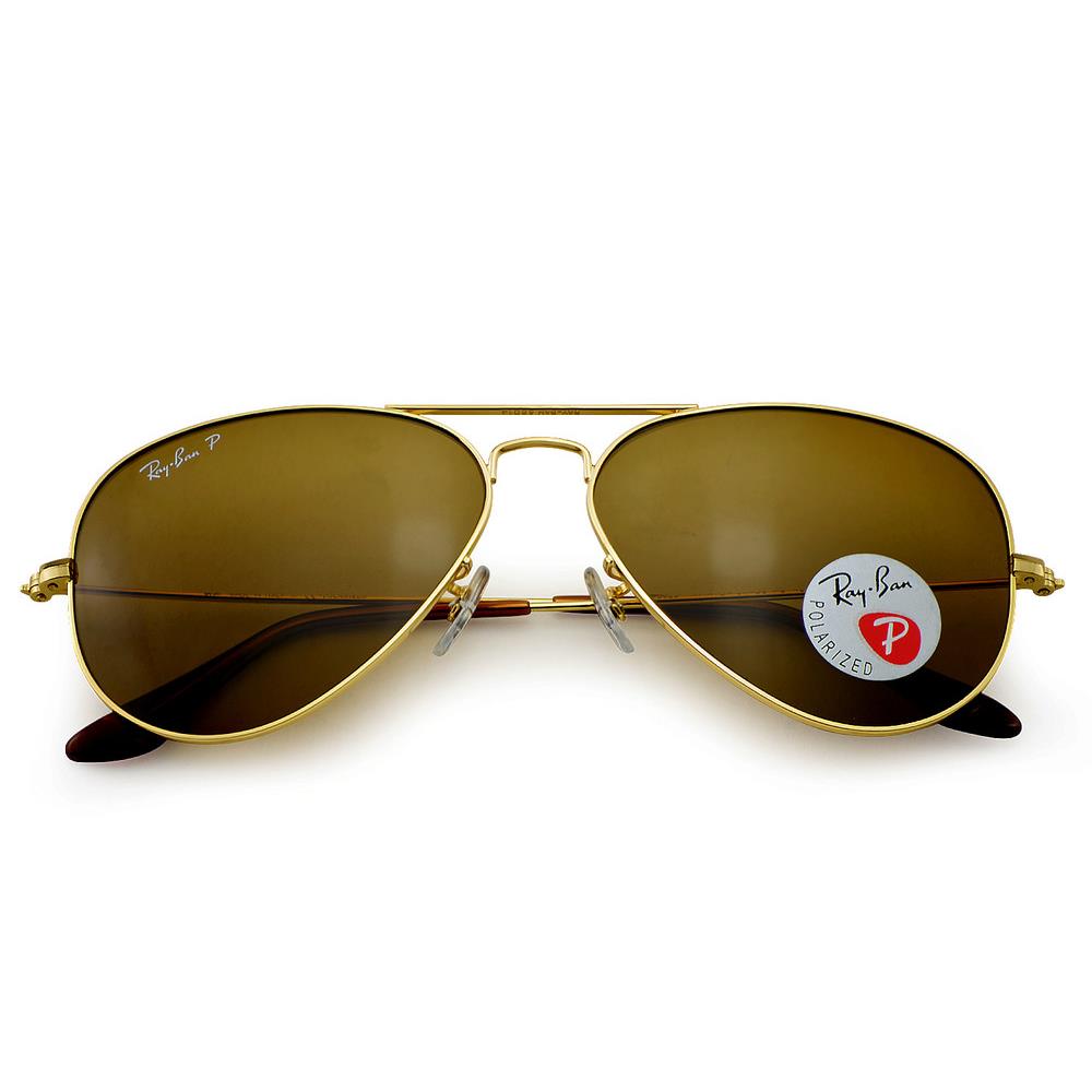 Ray-ban Sunglasses RB3025 Aviator Classic 58mm Gold Frame Polarized Brown Lens