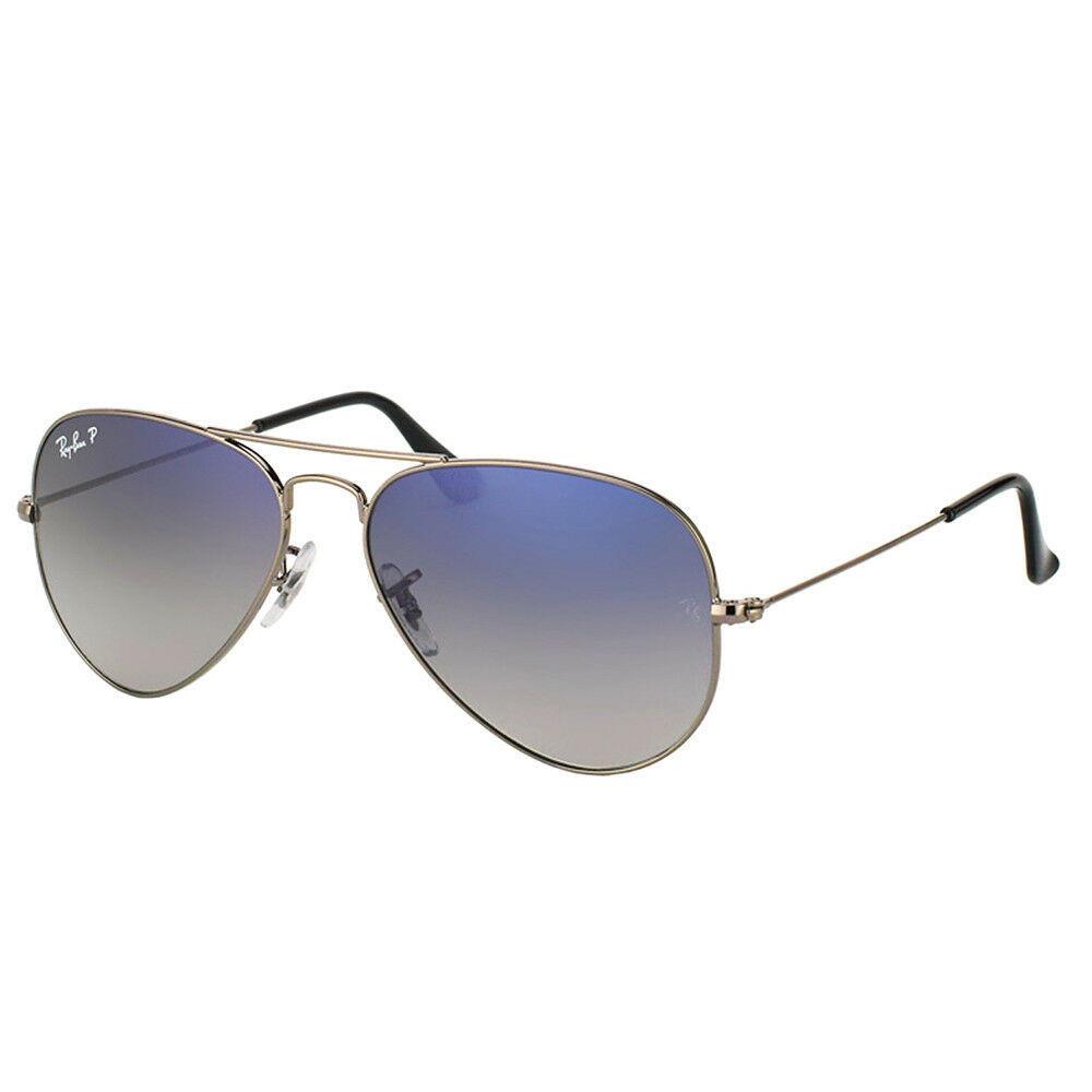 Ray Ban Aviator Classic RB 3025 004/78 Gunmetal Sunglasses Grey Polarized 58mm