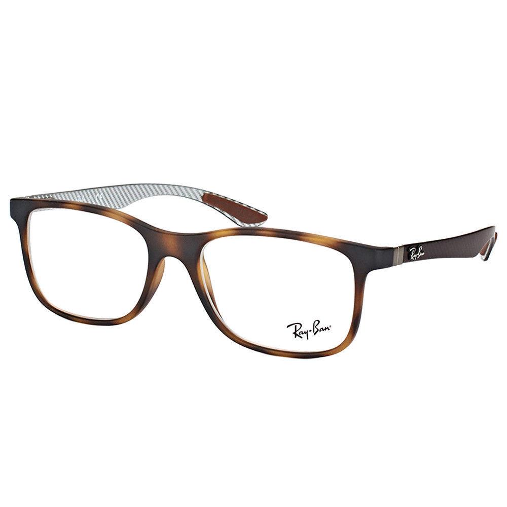 Ray-ban RX 8903 5200 Matte Havana Plastic Rectangle Eyeglasses 53mm
