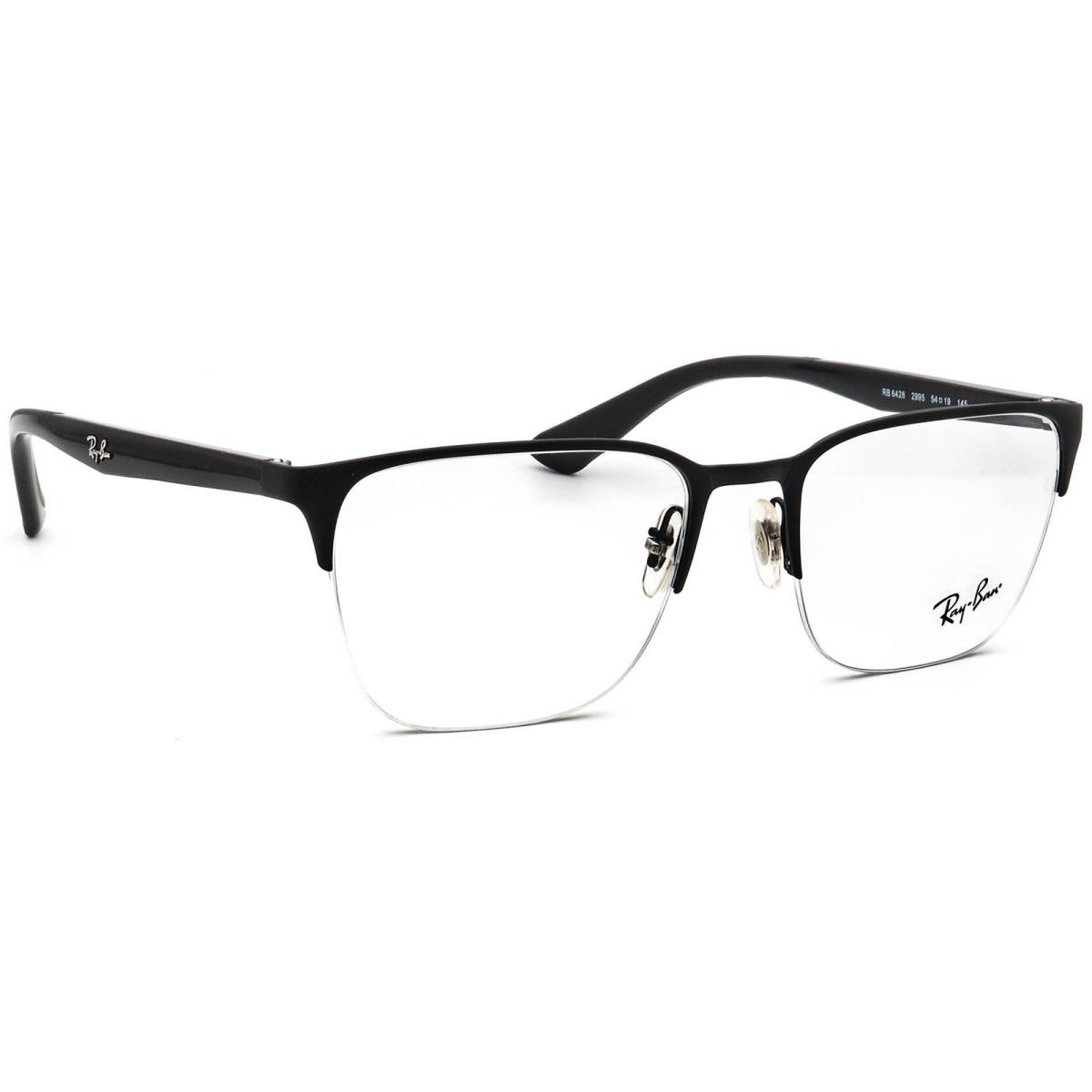 Ray-ban Eyeglasses RB 6428 2995 Black Half Rim Frame 54 19 145