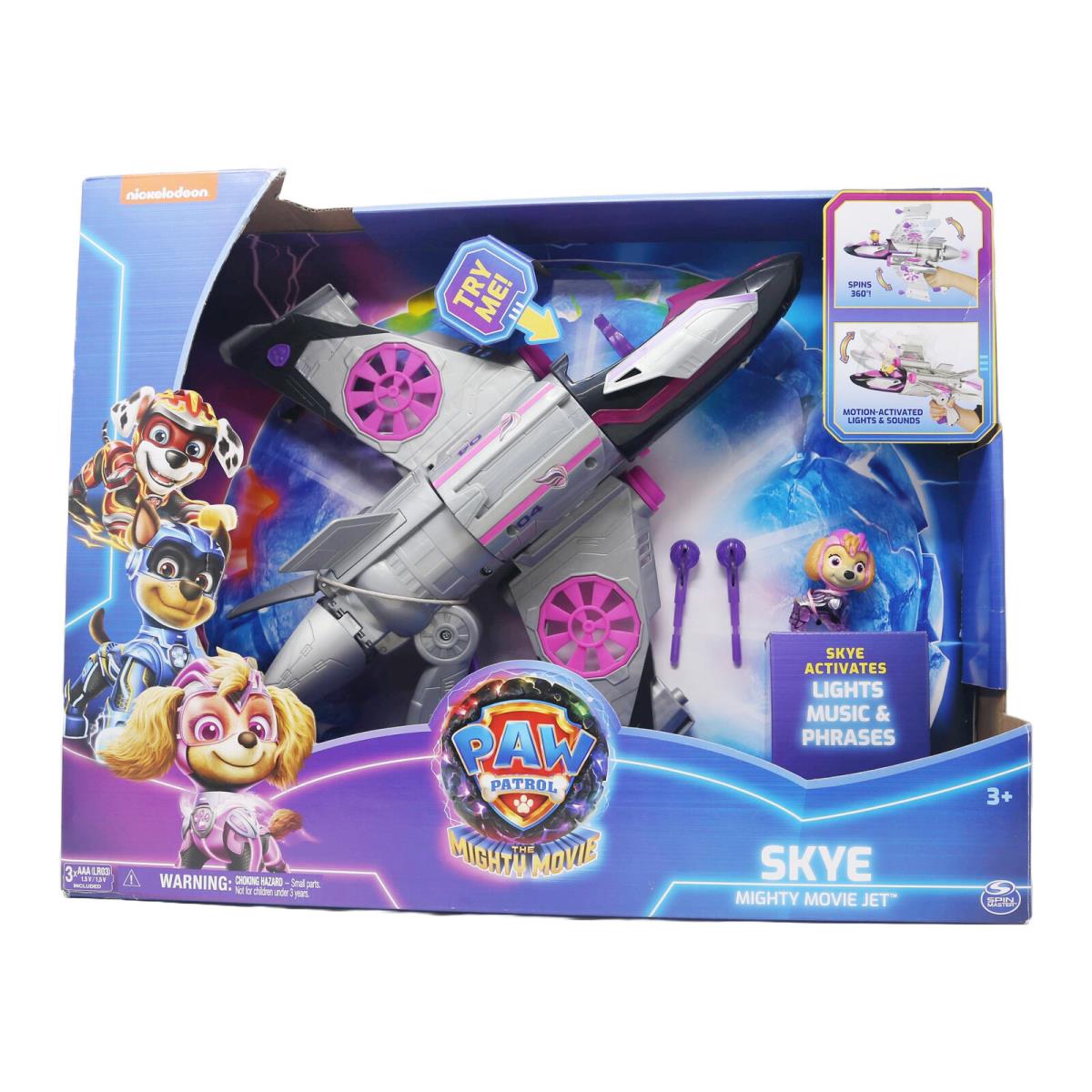 Paw Patrol: The Mighty Movie Transforming Jet with Lights Sounds Skye Figure