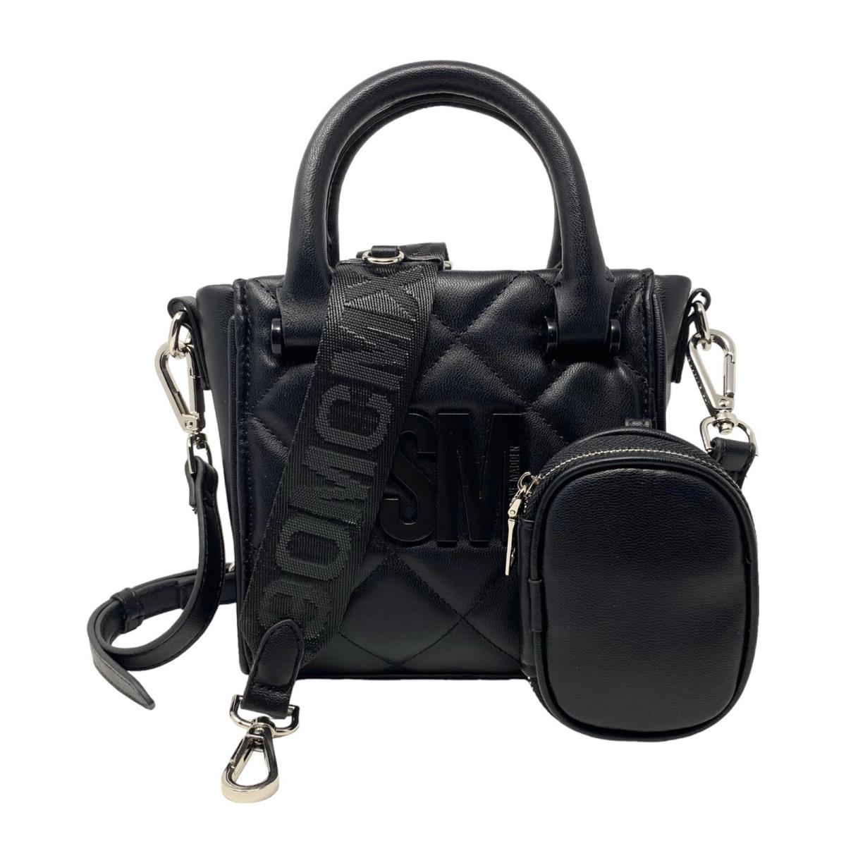 Steve Madden Bbabi Quilted Top Handle Crossbody Black