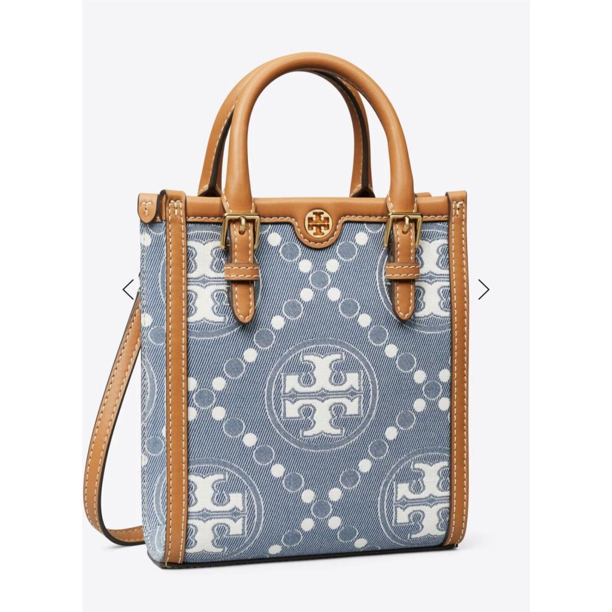 Tory Burch T Monogram Denim Mini Tote