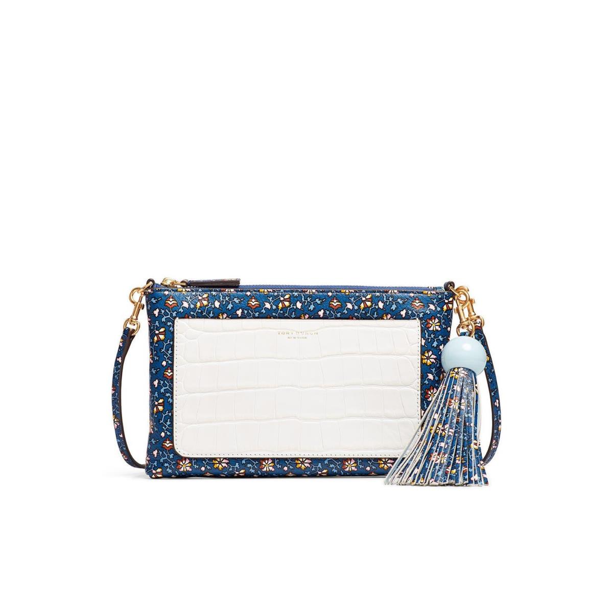 Tory Burch Blue Colorbock Tassel Crossbody 57002-491