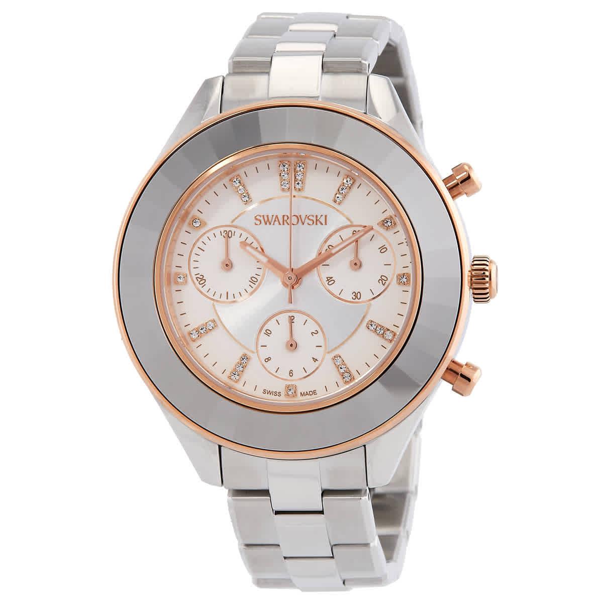Swarovski Octea Lux Sport Chronograph Quartz Crystal Silver Dial Unisex Watch
