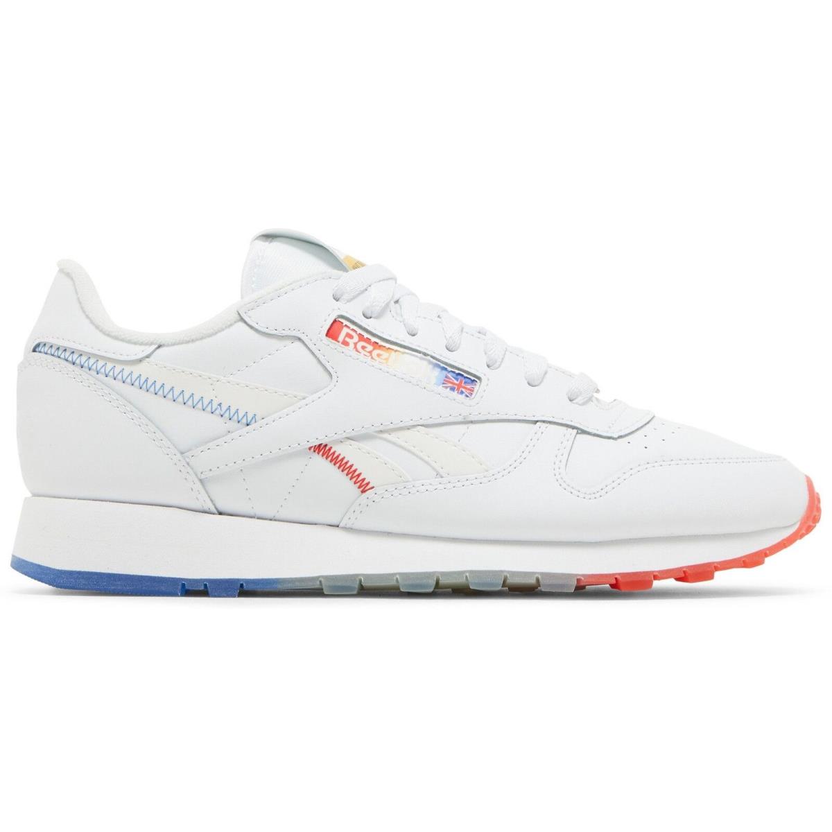100046289/GY2430 Mens Reebok Classic Leather - Ftwwht/Echblu/Insred