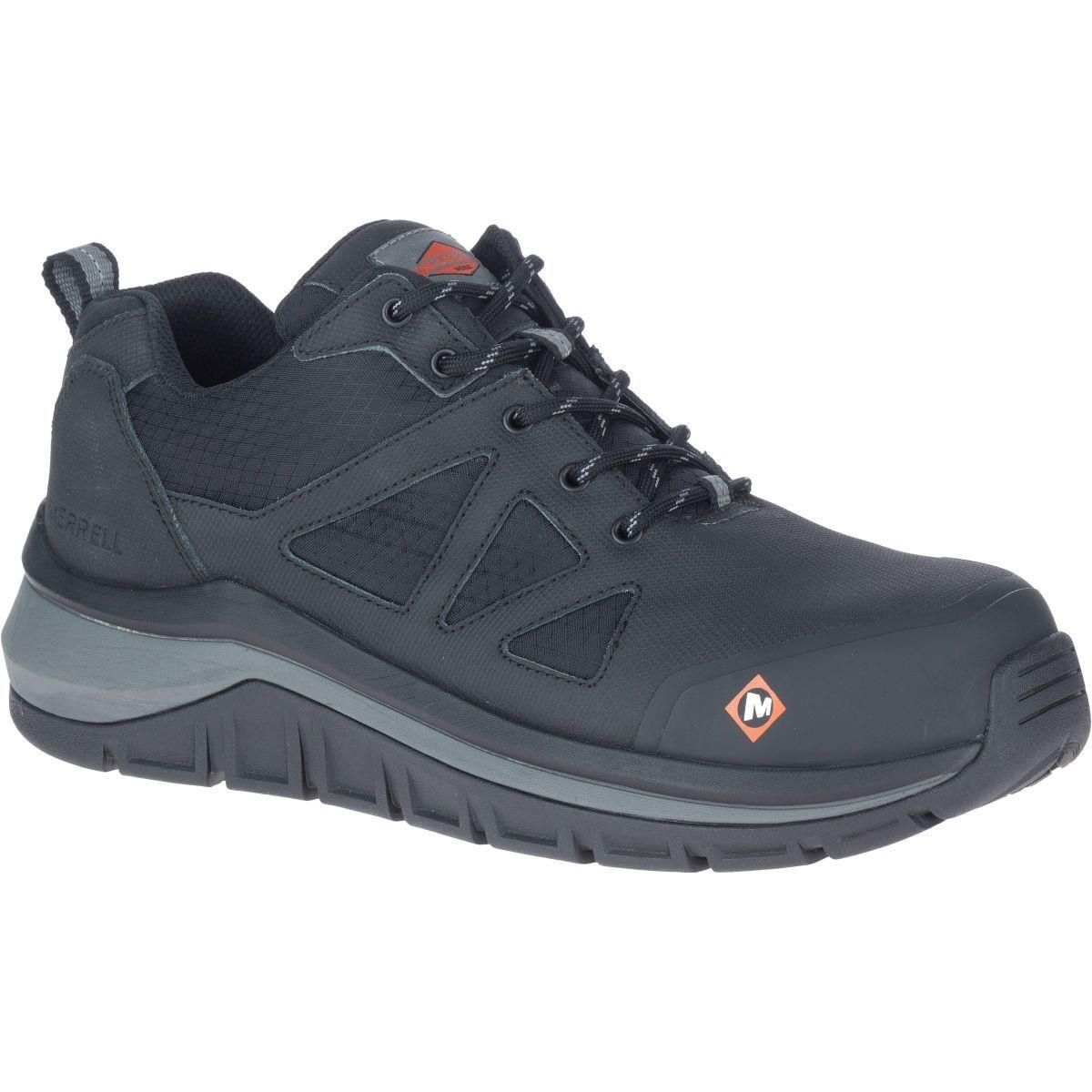 Merrell Work Men`s Fullbench Speed Carbon Fiber Toe Work Shoe Black - J003325 B
