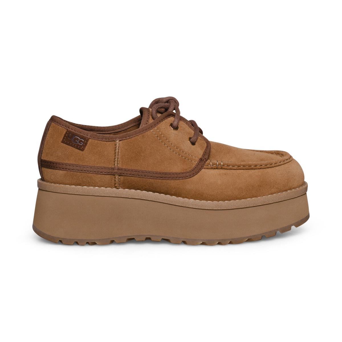 Ugg Cityfunc Chestnut Suede Waterproof Lace UP Women`s Shoes Size US 10