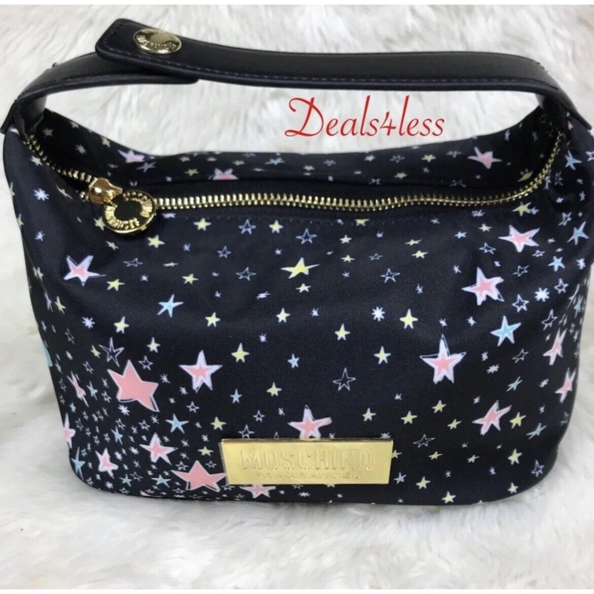 Moschino Bag Pouch Makeup Train Case Clutch Travel Cosmetics Toiletries Purse