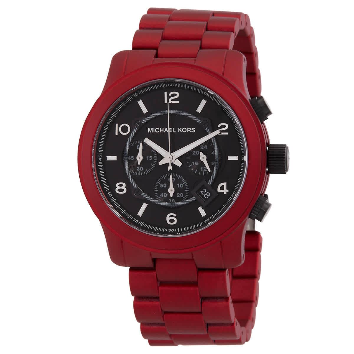 Michael Kors Runway Chronograph Quartz Black Dial Men`s Watch MK9148