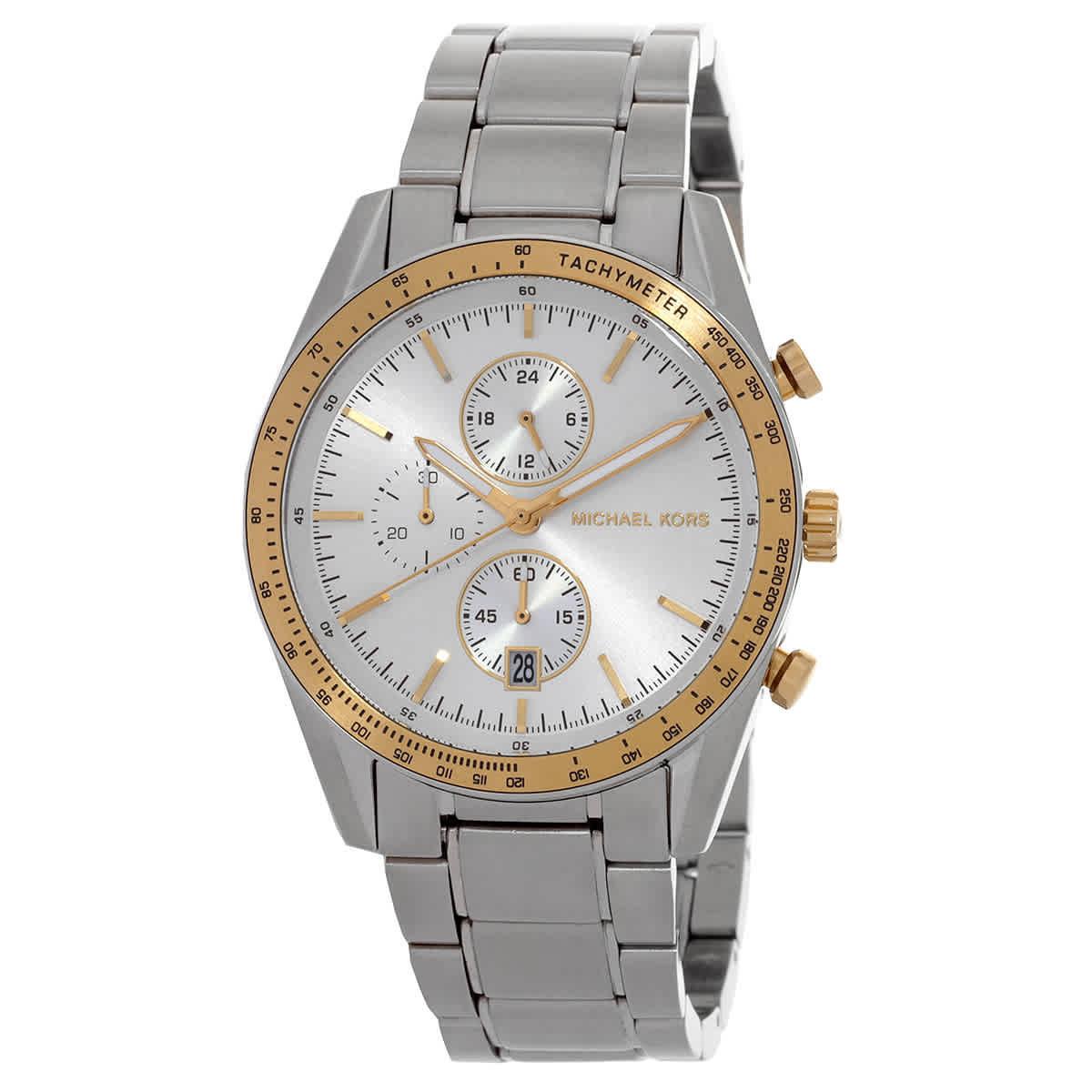 Michael Kors Warren Chronograph Quartz White Dial Men`s Watch MK9112