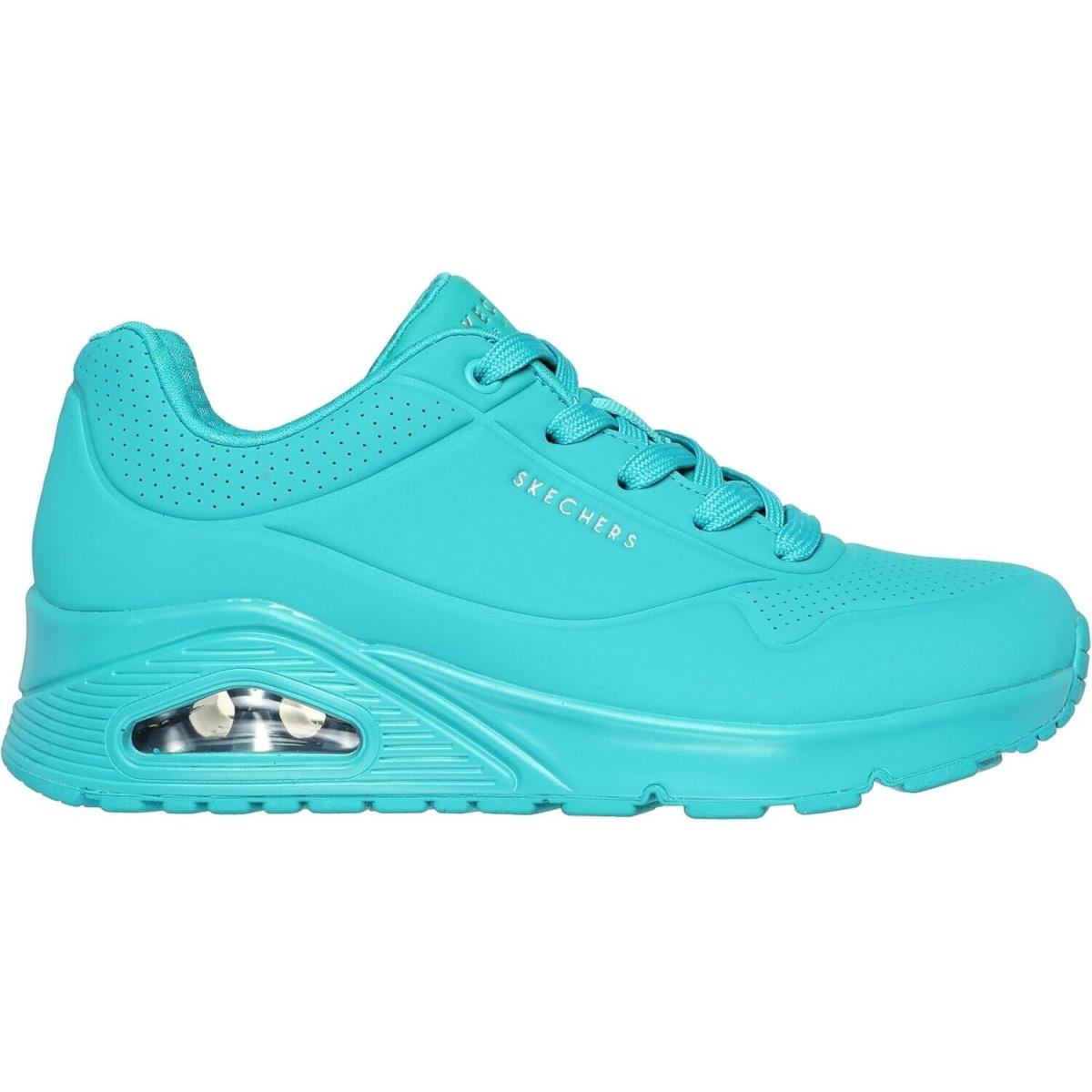 Skechers Womens Uno Stand On Air Athletic Shoes Casual Sneakers Turquoise - Turquoise